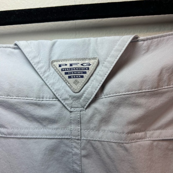 Columbia PFG Shorts Light Blue Performance Outdoors Nylon Pockets Size 16/36 in - Picture 7 of 13